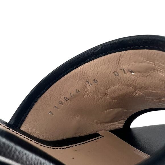 Gucci Black GG Logo Platform Janaya GG Logo Quarter Strap Sandal - Picture 14 of 16